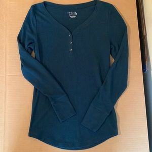 Thermal long sleeve size small teal